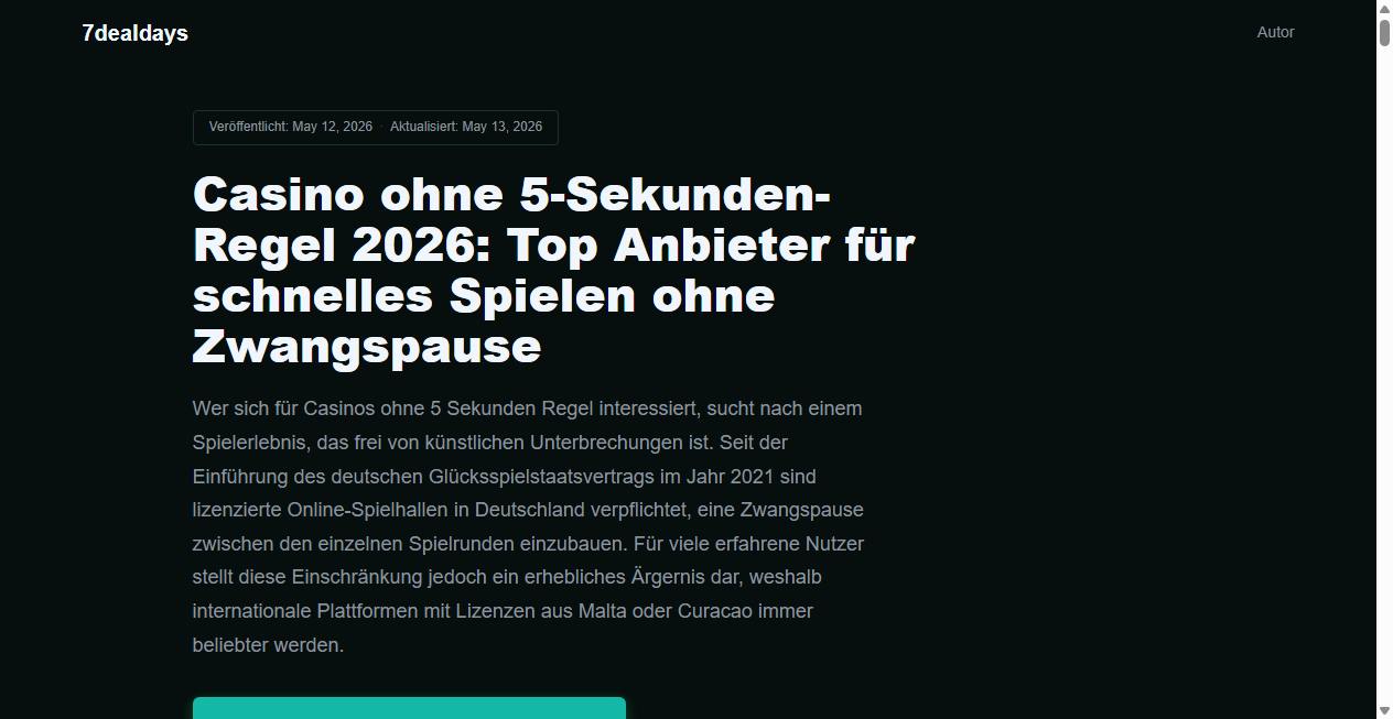 Bestätigte Warnung zu 7dealdays.de (2026)