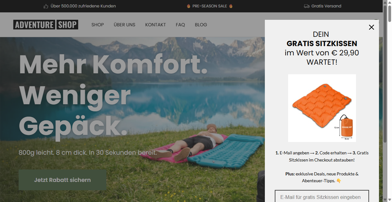 Bestätigte Warnung zu adventure-shop.at (2026)