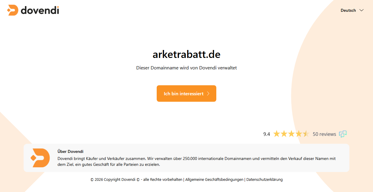 Bestätigte Warnung zu arketrabatt.de (2026)