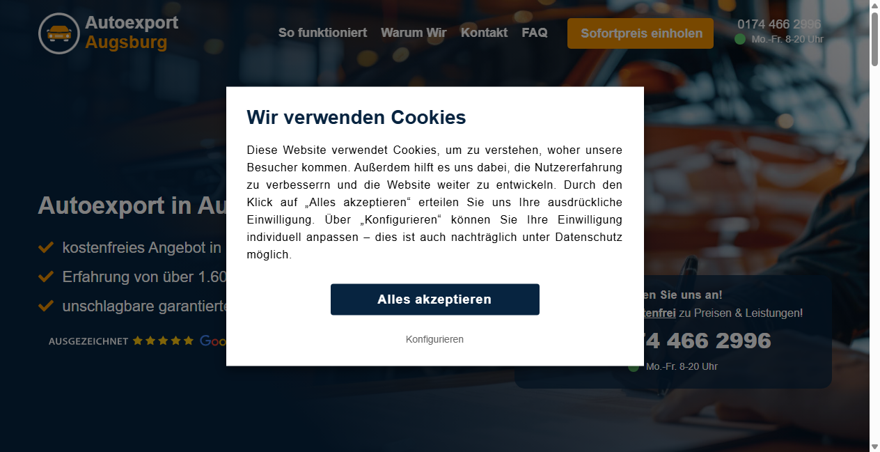 Bestätigte Warnung zu auto-export-augsburg.de (2026)