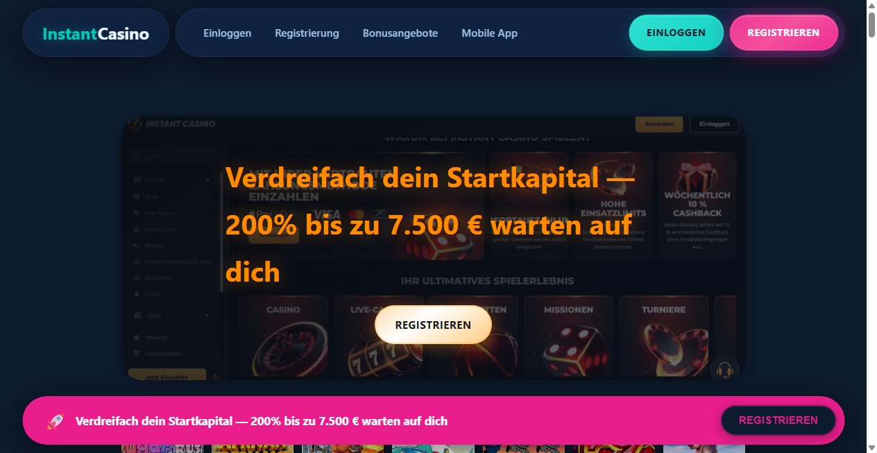Bestätigte Warnung zu casino-instant-online.de (2026)