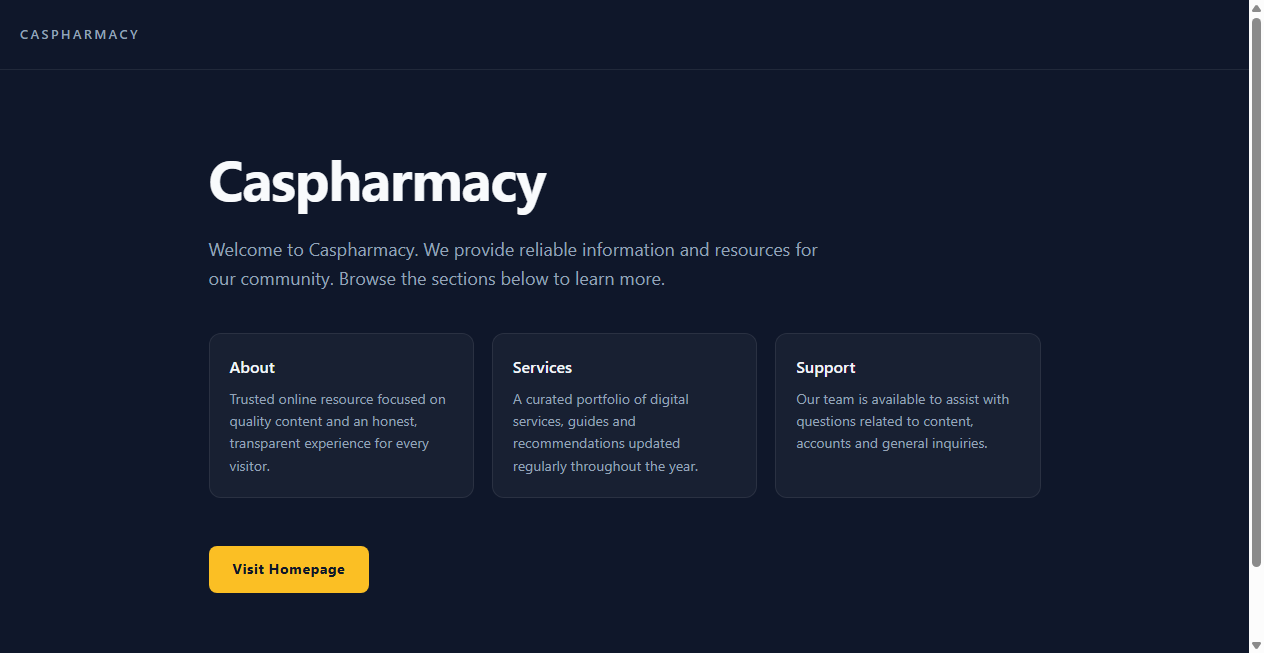 Bestätigte Warnung zu caspharmacy.com (2026)