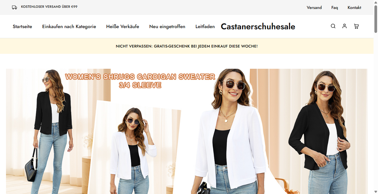 Bestätigte Warnung zu castanerschuhesale.de (2026)