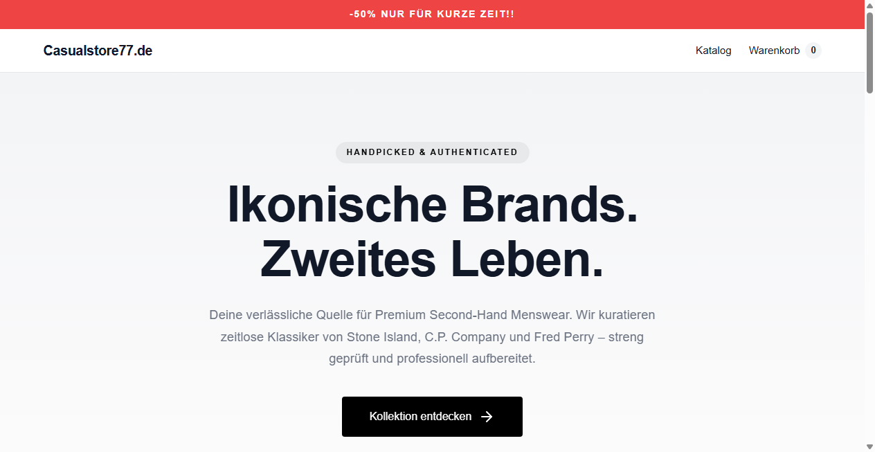Fake-Shop Warnung: Fake Shop Warnung: casualstore77.de (2026)