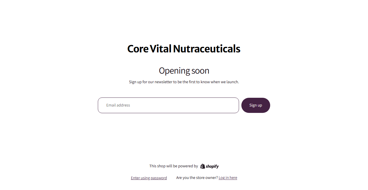 Bestätigte Warnung zu corevitalnutraceuticals.com (2026)