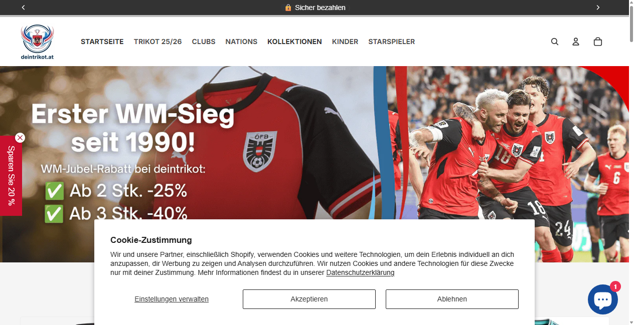 Bestätigte Warnung zu deintrikot.at (2026)