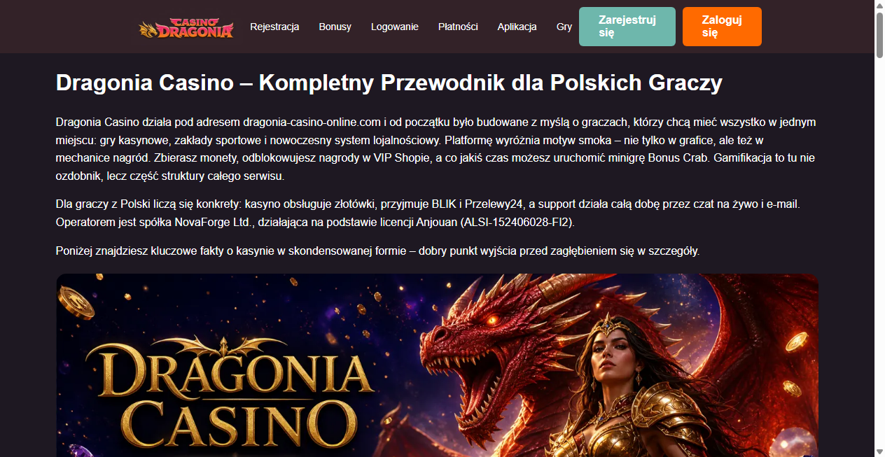 Bestätigte Warnung zu dragonia-casino-online.com (2026)