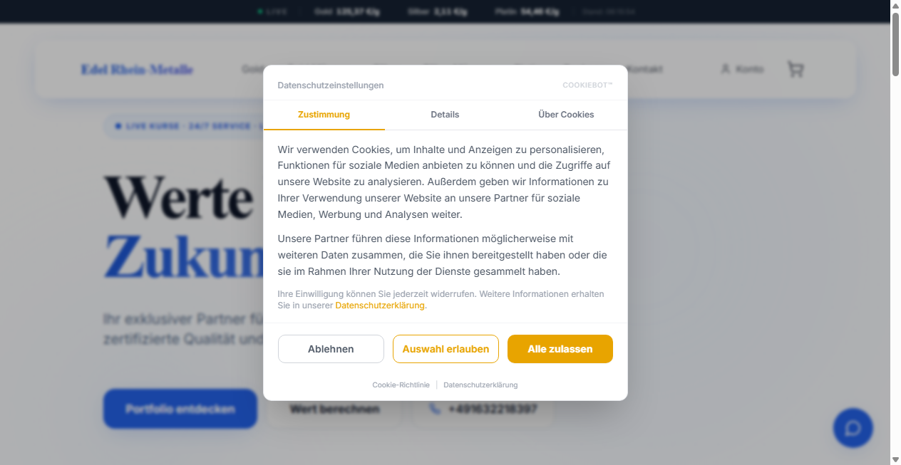 Bestätigte Warnung zu edelrhein-metalle.de (2026)