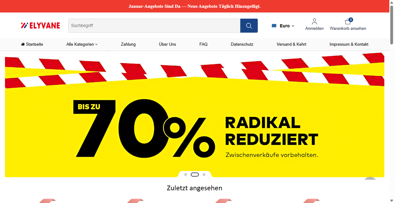 Bestätigte Warnung zu elyvanedepot.com (2026)