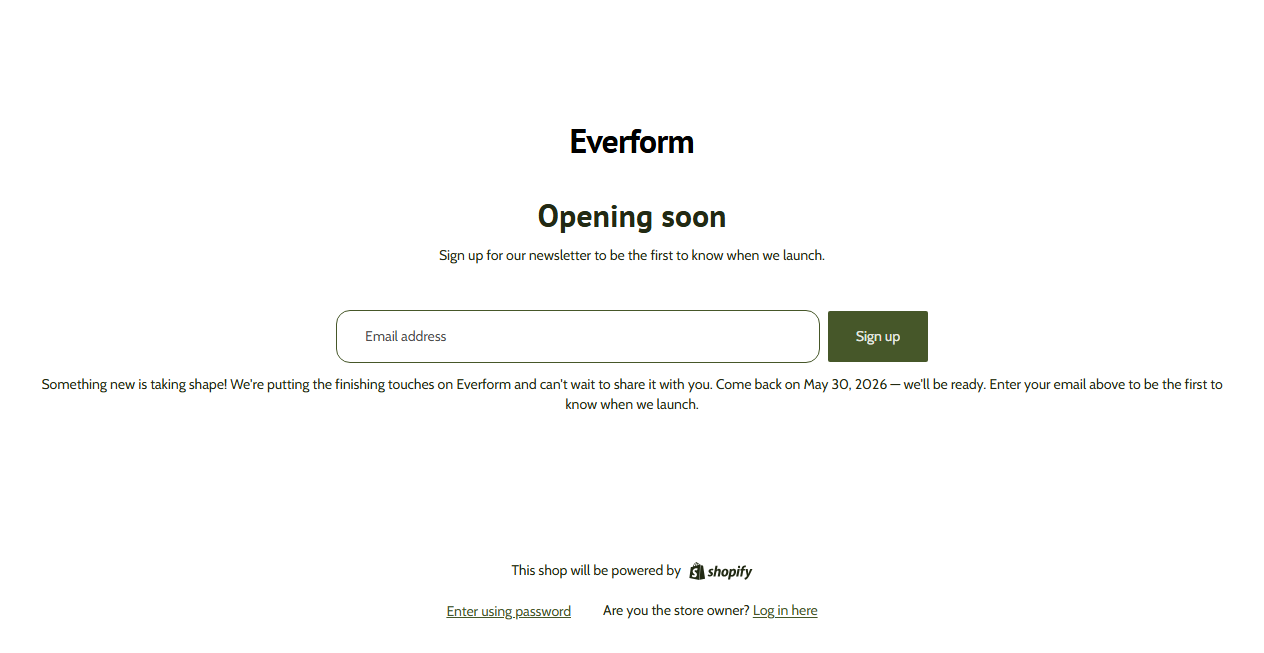 Bestätigte Warnung zu everformshop.com (2026)