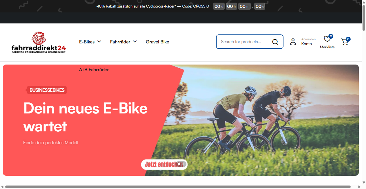 Bestätigte Warnung zu fahrraddirekt24.de (2026)