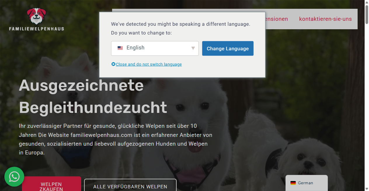 Bestätigte Warnung zu familiewelpenhaus.com (2026)