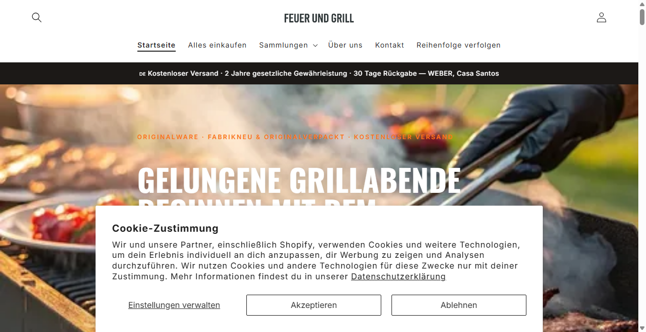 Bestätigte Warnung zu feuerundgrill.myshopify.com (2026)