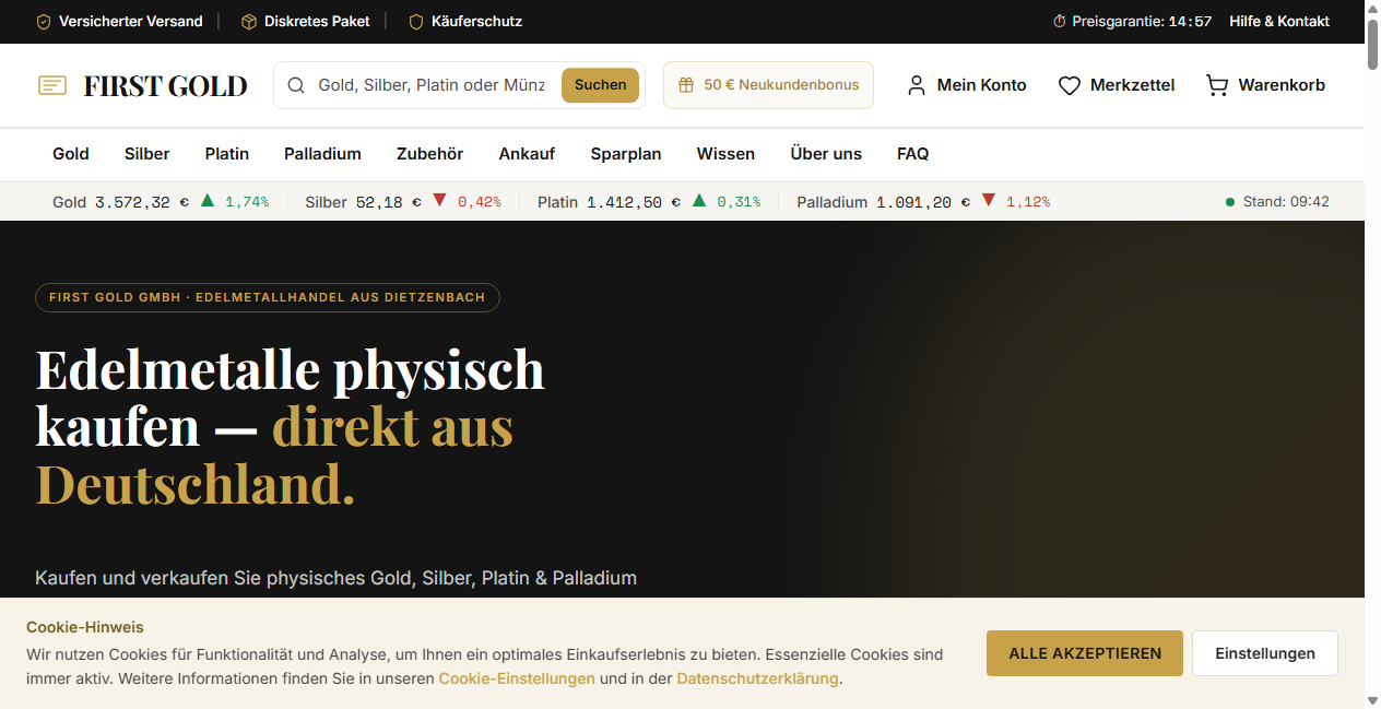 Bestätigte Warnung zu firstgoldshop.com (2026)