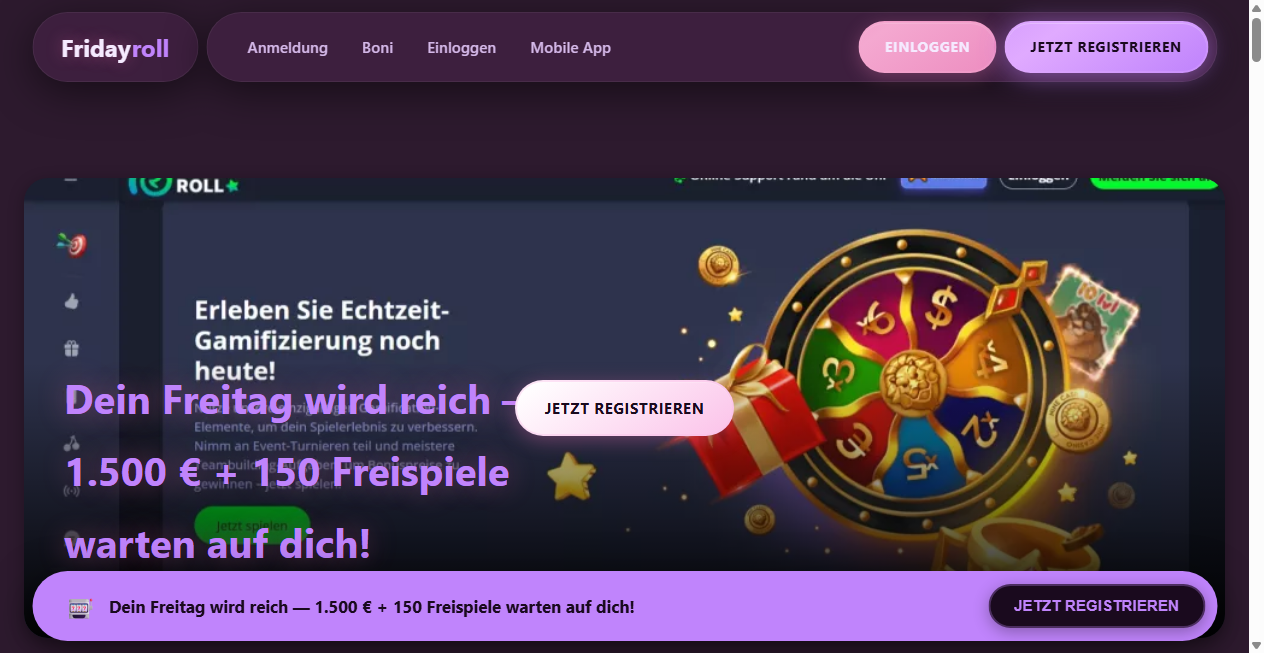 Bestätigte Warnung zu fridayrollcasino-online.de (2026)