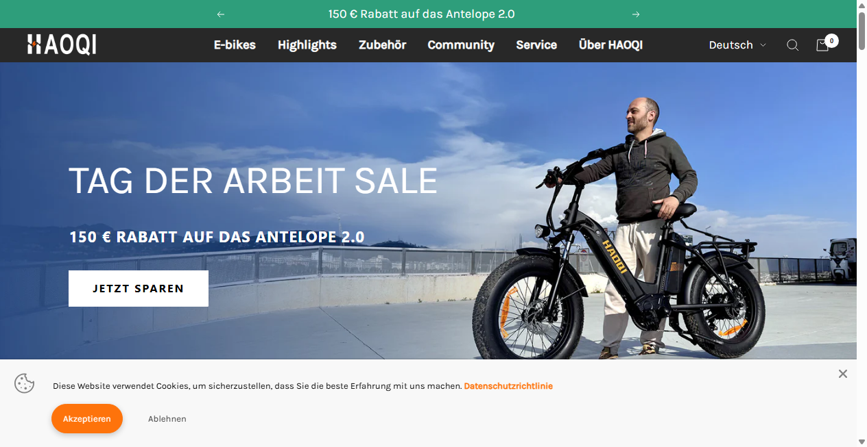 Bestätigte Warnung zu haoqiebike.de (2026)