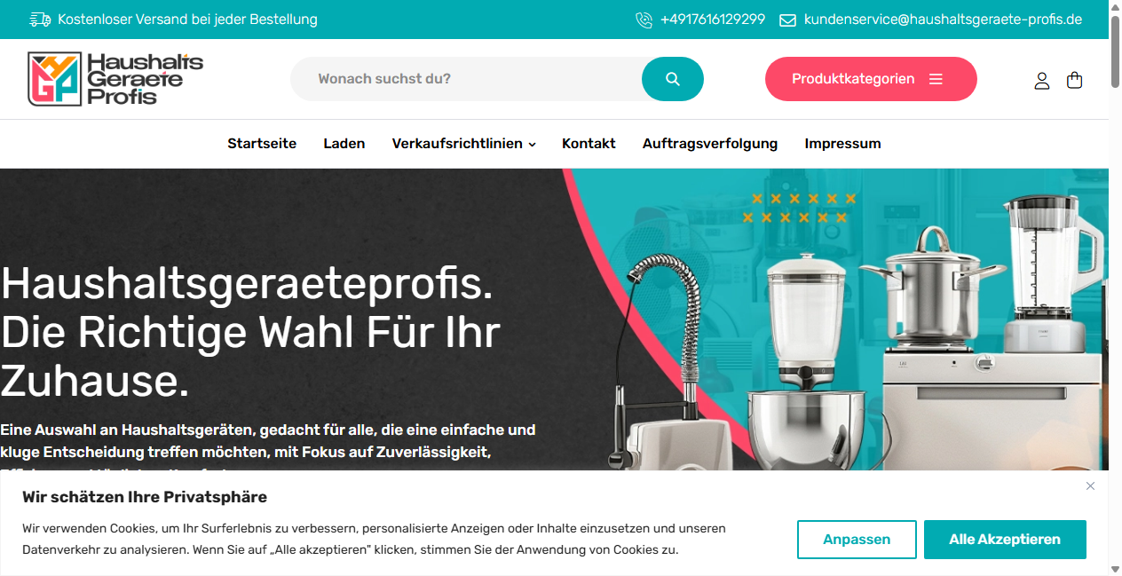 Bestätigte Warnung zu haushaltsgeraete-profis.de (2026)