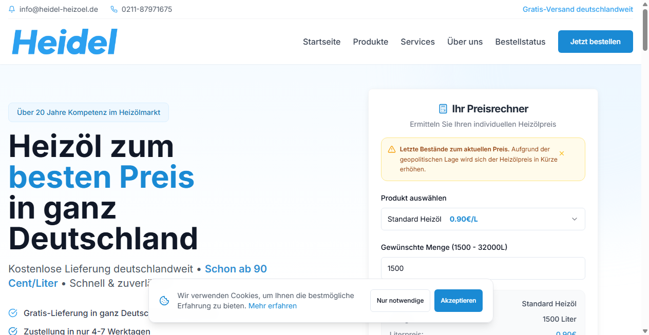 Fake-Shop Warnung: Fake Shop Warnung: heidel-heizoel.de (2026)