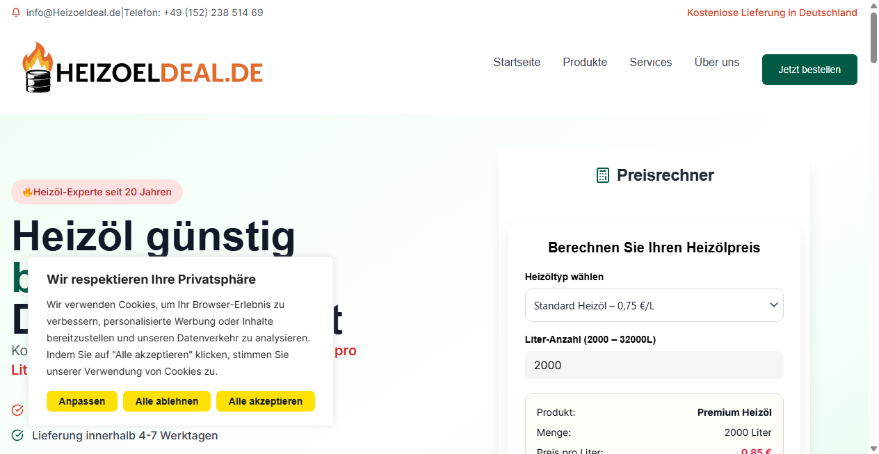 Fake-Shop Warnung: Fake Shop Warnung: heizoeldeal.de (2026)