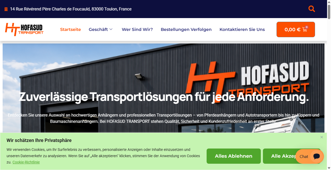 Bestätigte Warnung zu hofasudtransport.com (2026)