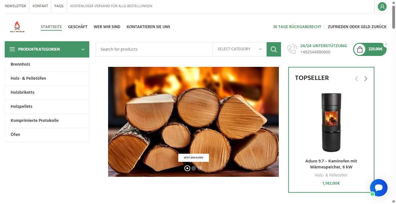 Screenshot von holz-premium.de