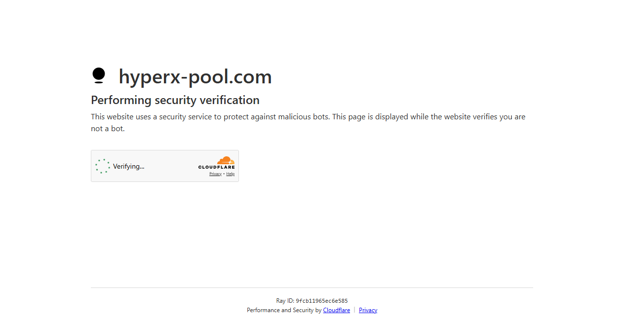 Bestätigte Warnung zu hyperx-pool.com (2026)