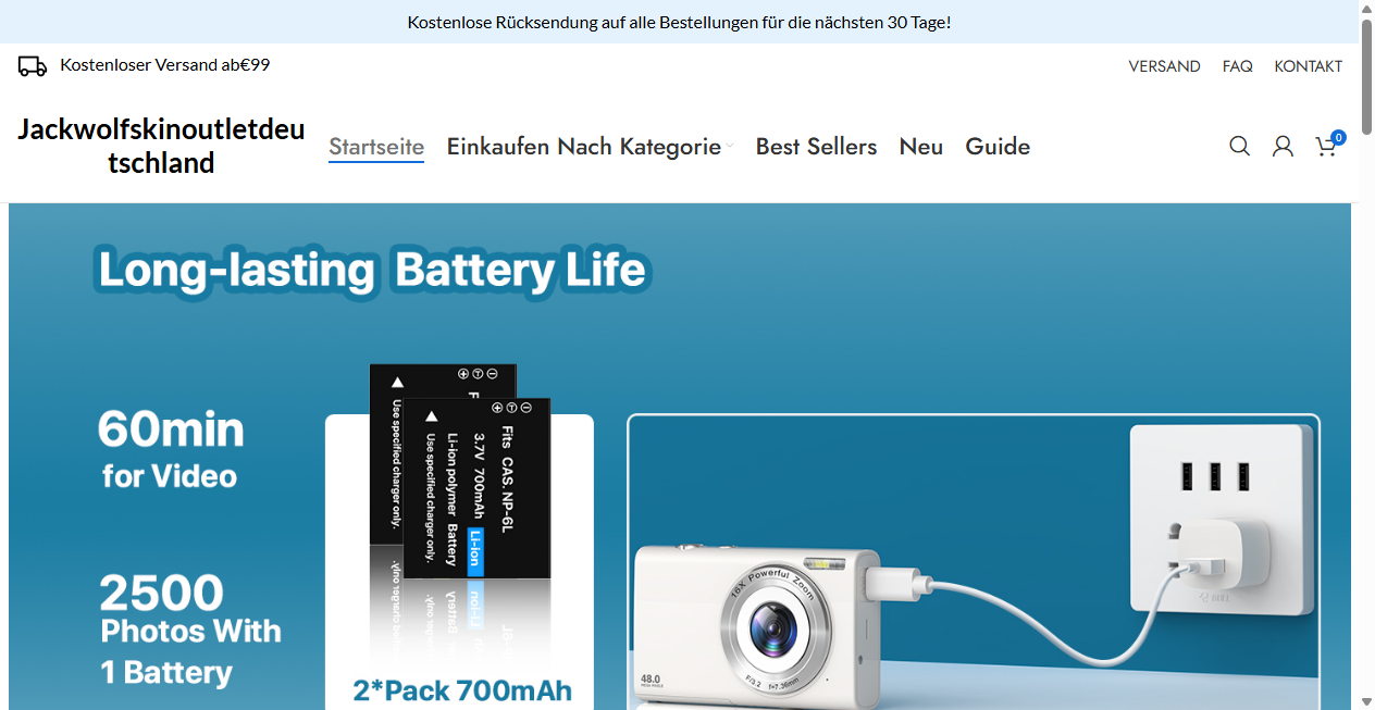 Bestätigte Warnung zu jackwolfskinoutletdeutschland.de (2026)