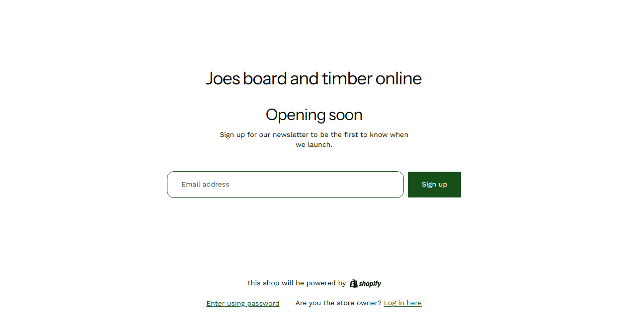 Bestätigte Warnung zu joesboardandtimberonline.com (2026)