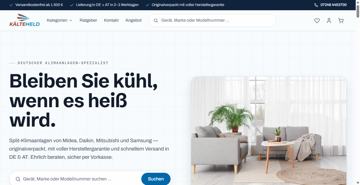 Bestätigte Warnung zu kaelte-held.com (2026)
