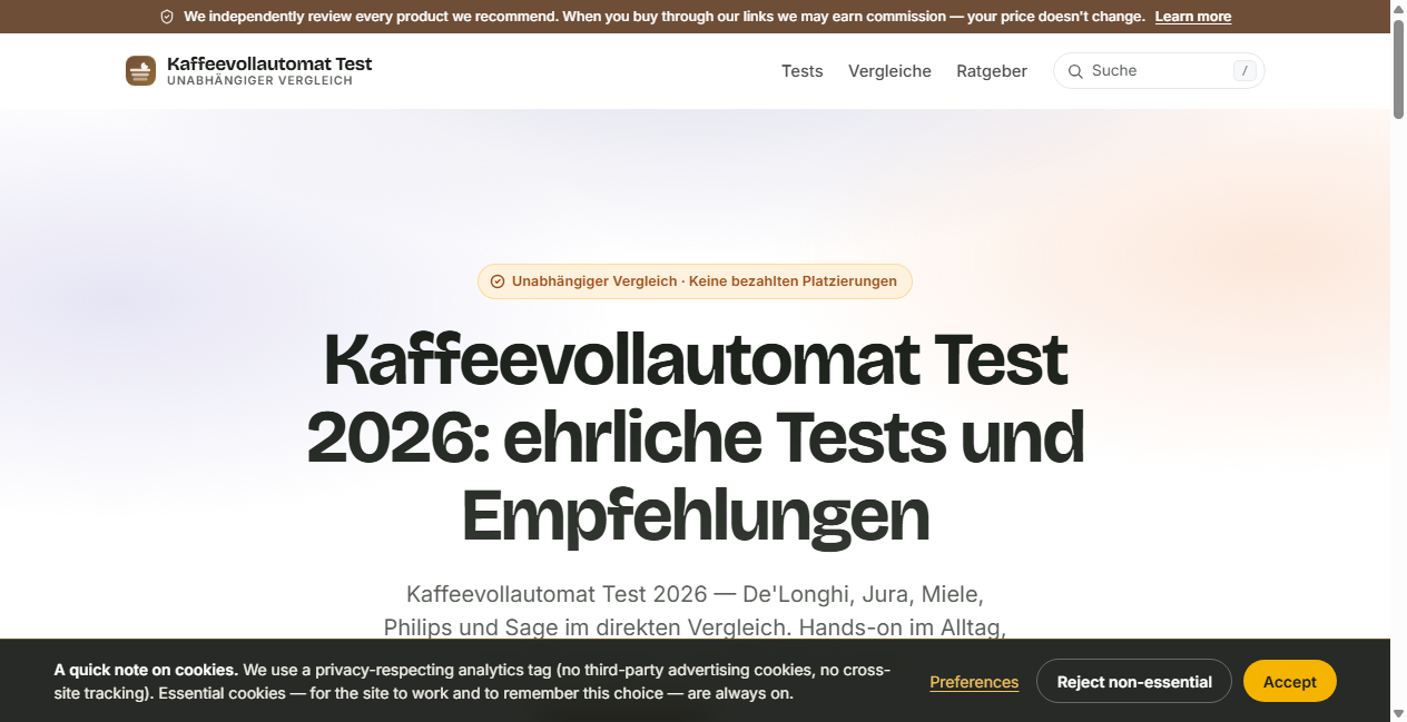 Bestätigte Warnung zu kaffeeautomat-tests.de (2026)