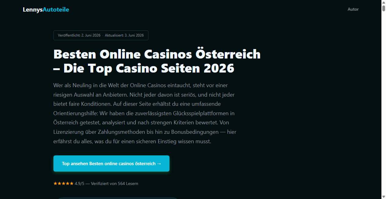 Bestätigte Warnung zu lennys-autoteile.at (2026)