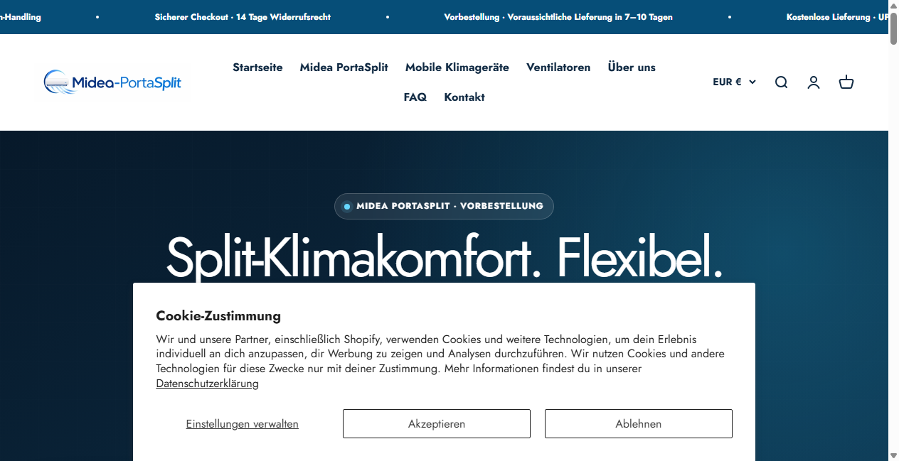 Bestätigte Warnung zu midea-portasplit.com (2026)