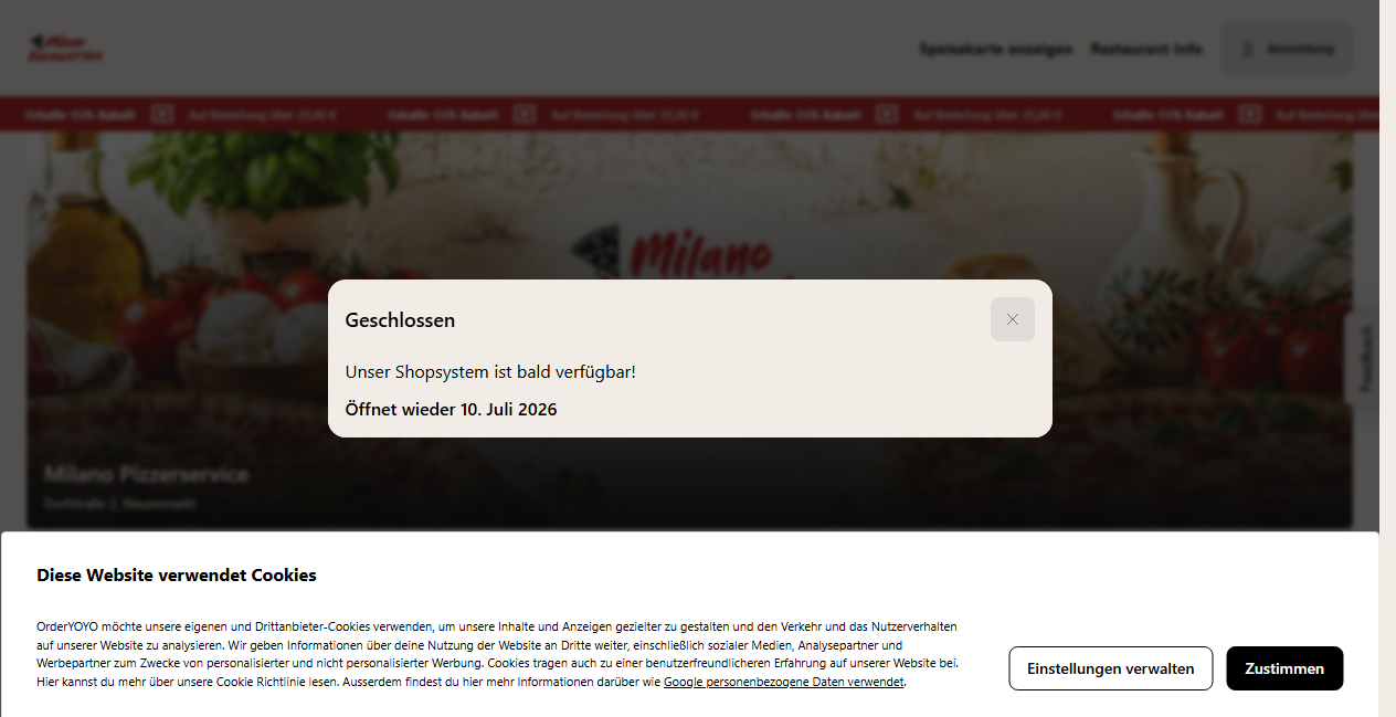 Bestätigte Warnung zu milano-pizzaservice-neumarkt.de (2026)
