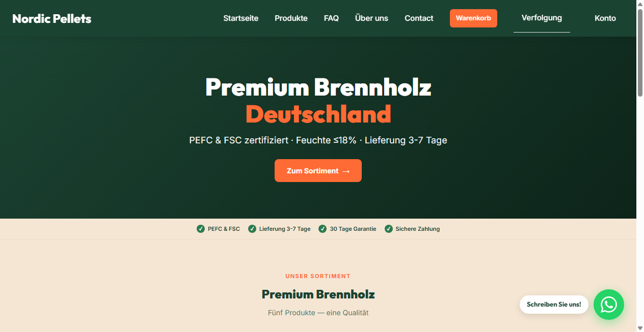 Fake-Shop Warnung: Fake Shop Warnung: nordic-pellets.de (2026)