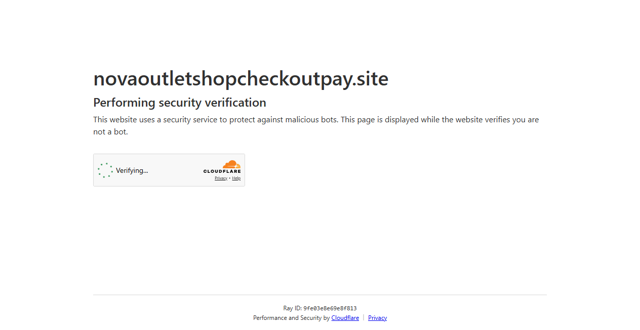 Bestätigte Warnung zu novaoutletshopcheckoutpay.site (2026)