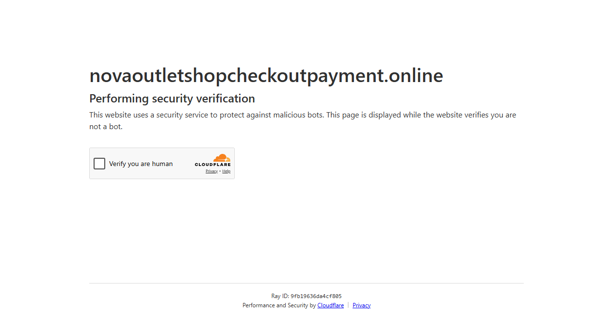 Bestätigte Warnung zu novaoutletshopcheckoutpayment.online (2026)