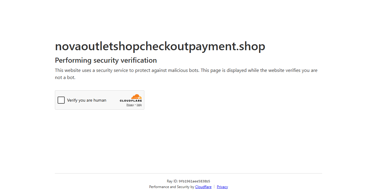 Bestätigte Warnung zu novaoutletshopcheckoutpayment.shop (2026)