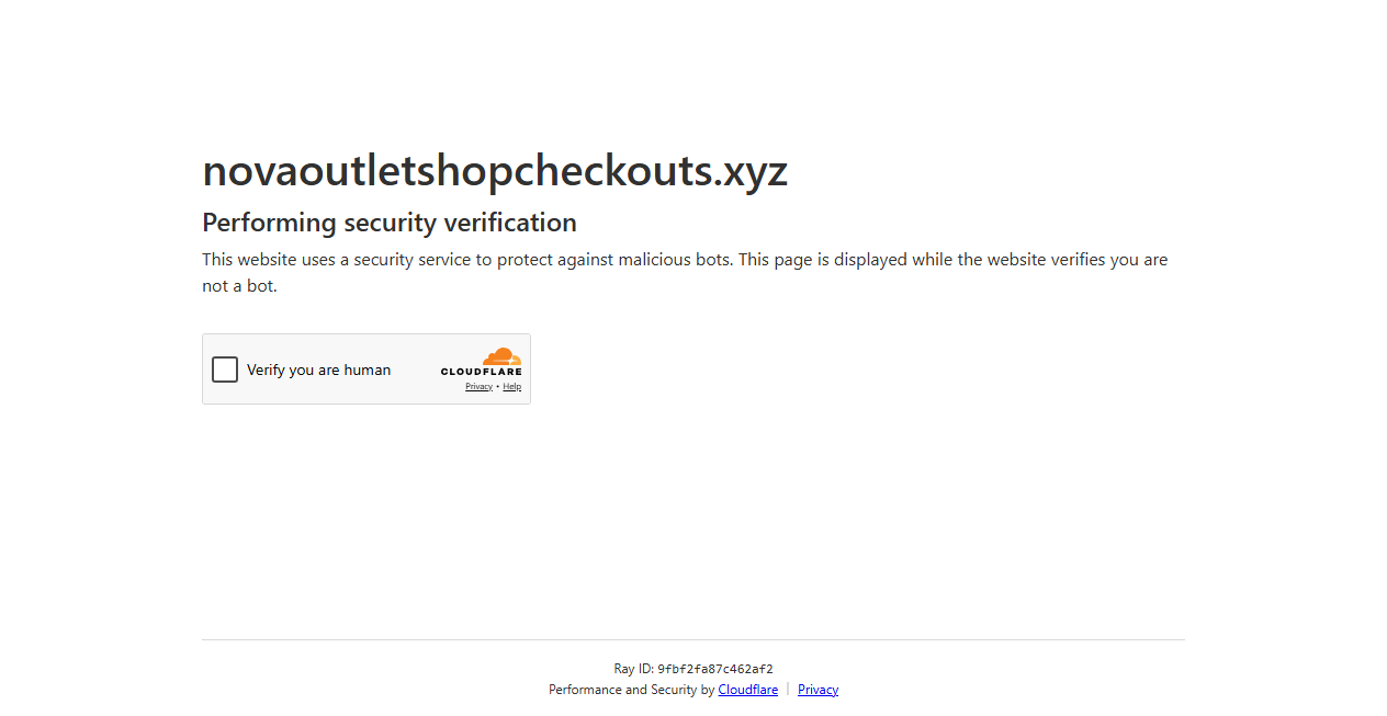 Bestätigte Warnung zu novaoutletshopcheckouts.xyz (2026)