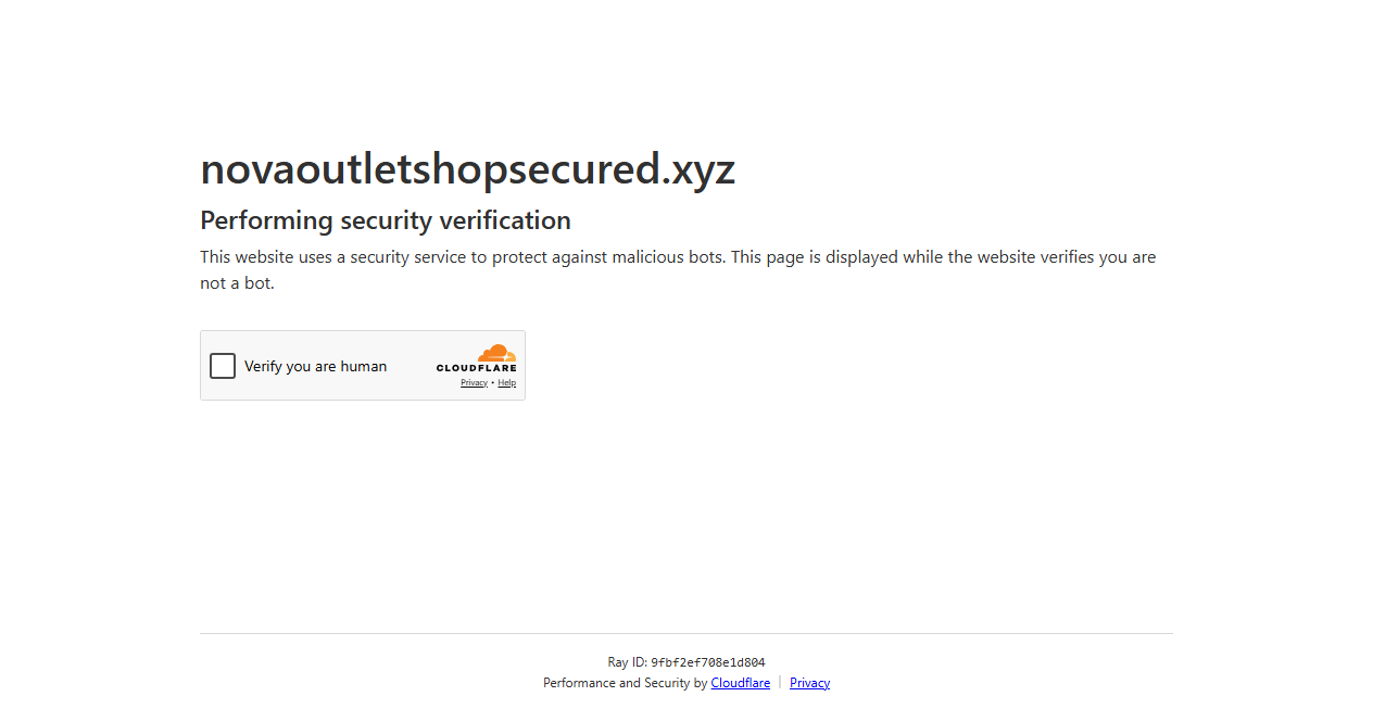 Bestätigte Warnung zu novaoutletshopsecured.xyz (2026)