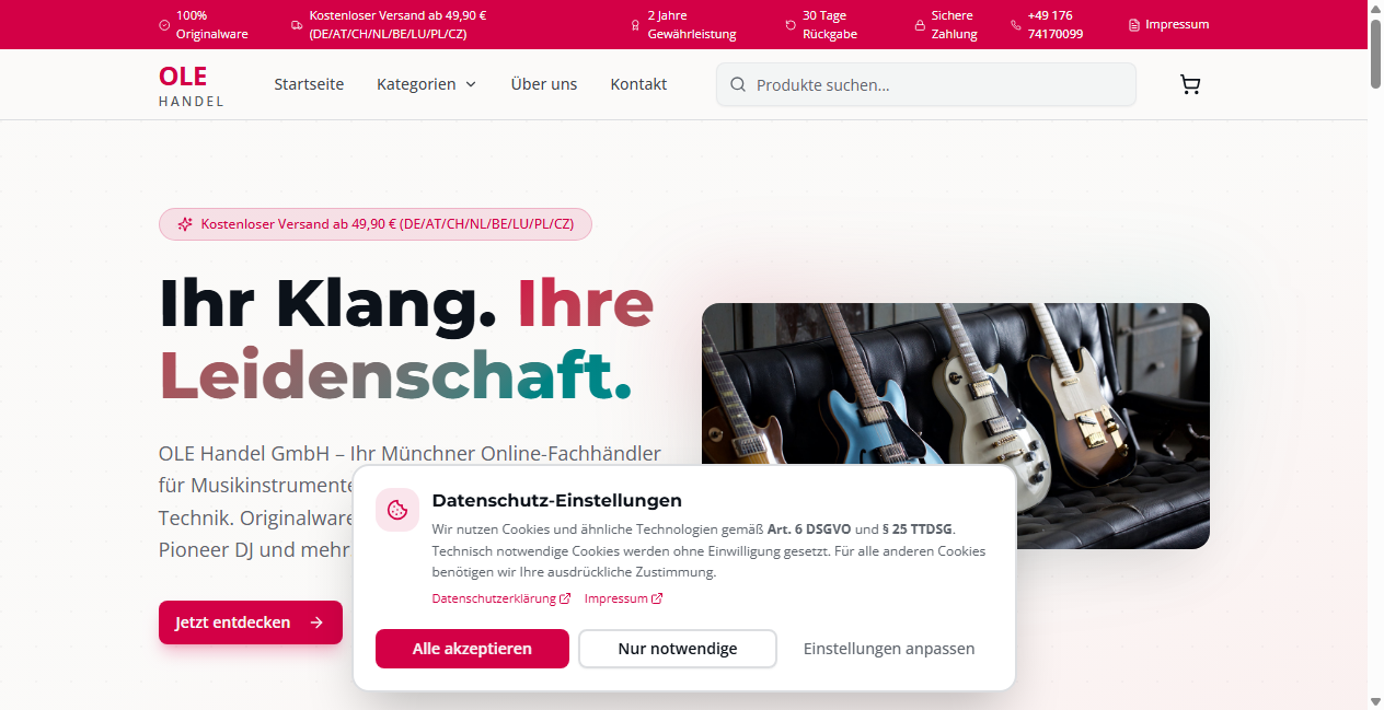 Bestätigte Warnung zu ole-musik.de (2026)
