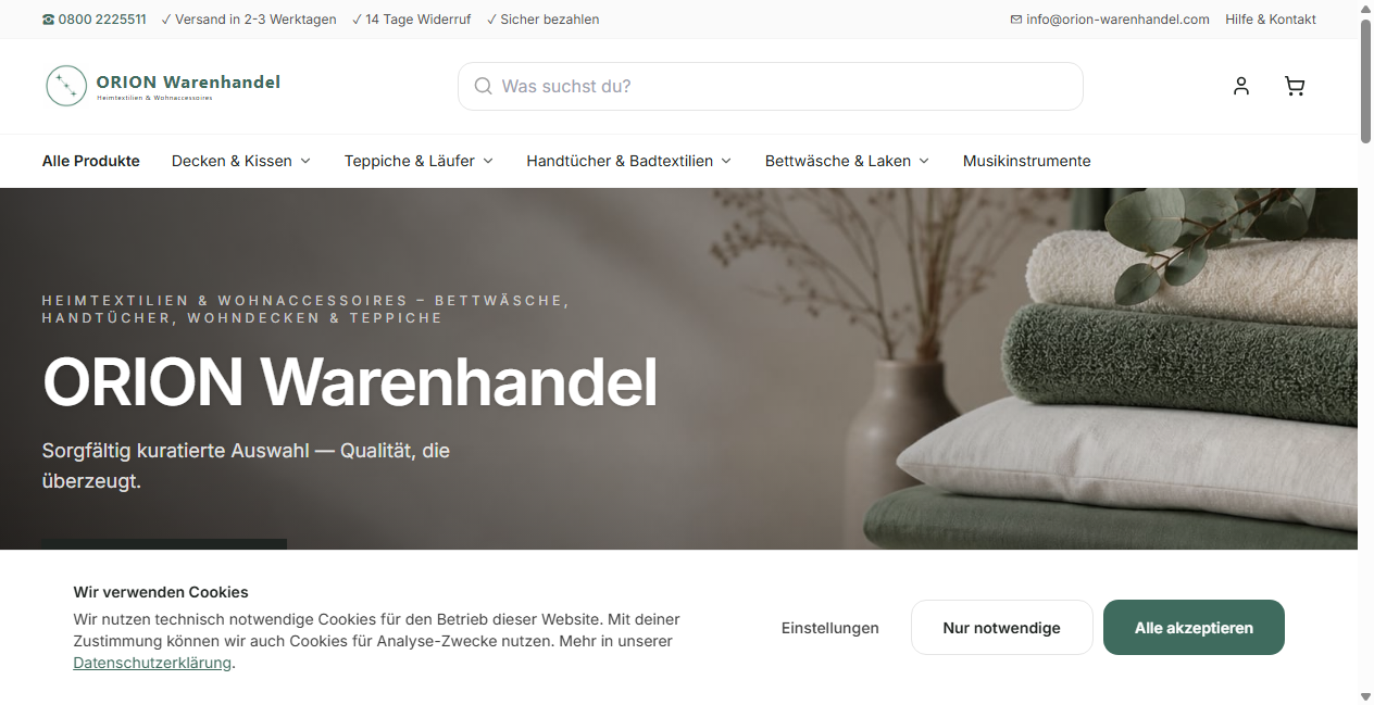 Bestätigte Warnung zu orion-warenhandel.com (2026)