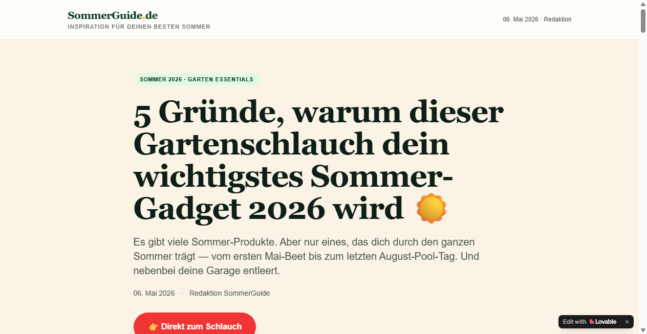 Bestätigte Warnung zu outdoor-testsieger-gartenschlauch-5gruende.de (2026)