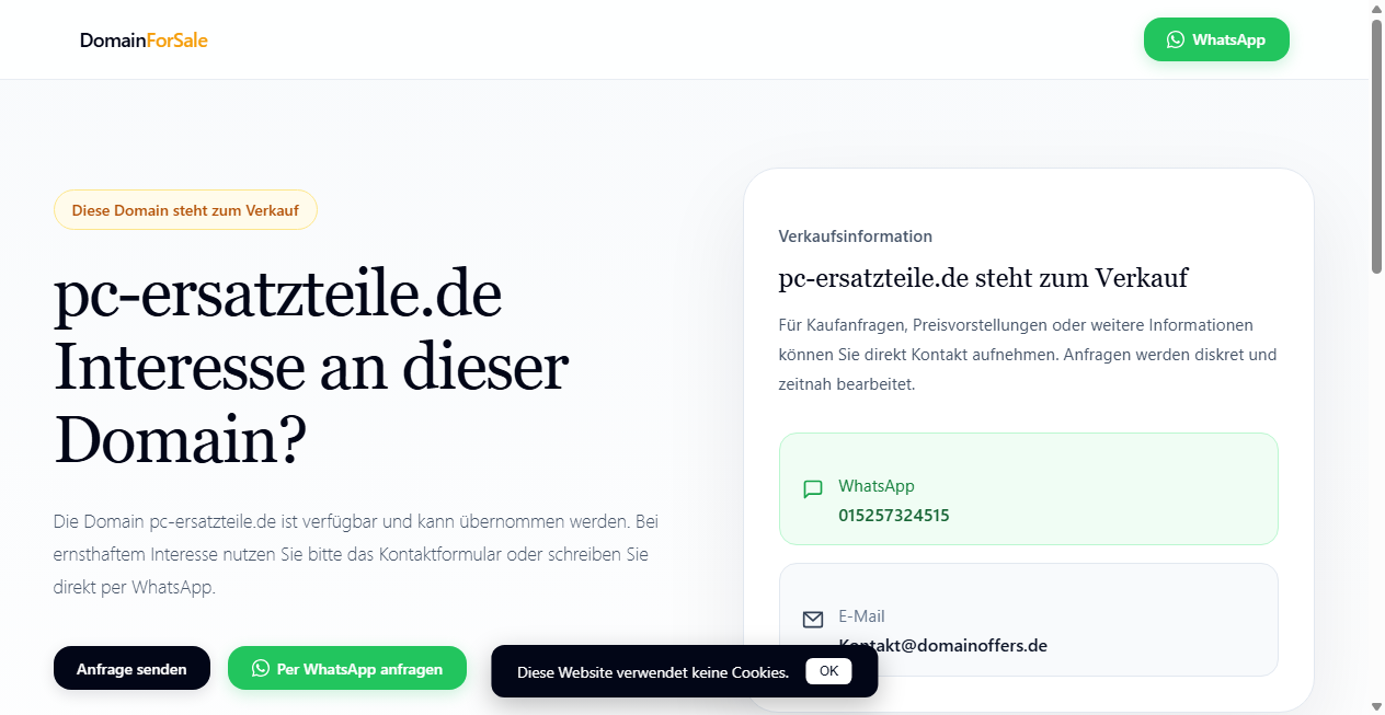 Bestätigte Warnung zu pc-ersatzteile.de (2026)