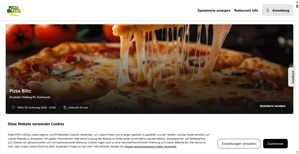Bestätigte Warnung zu pizza-blitz-bestellen.de (2026)