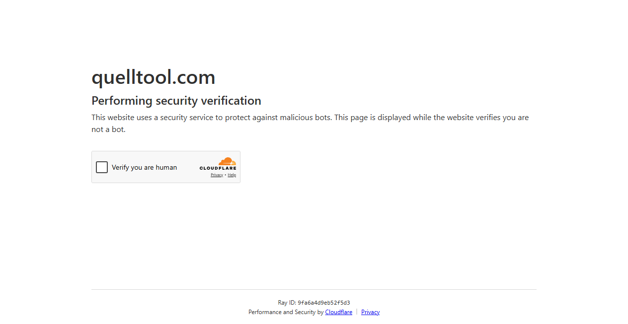 Bestätigte Warnung zu quelltool.com (2026)