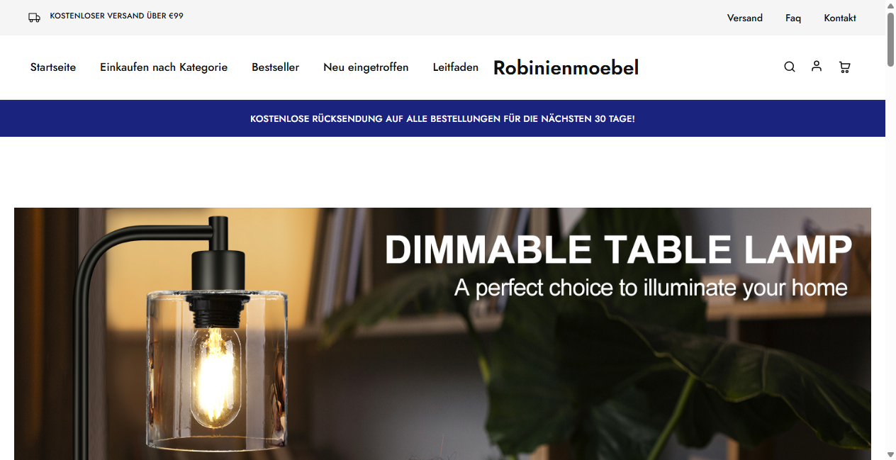 Bestätigte Warnung zu robinienmoebel.de (2026)
