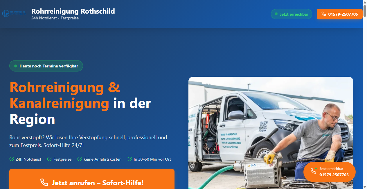 Bestätigte Warnung zu rohrreinigung-rothschild.de (2026)