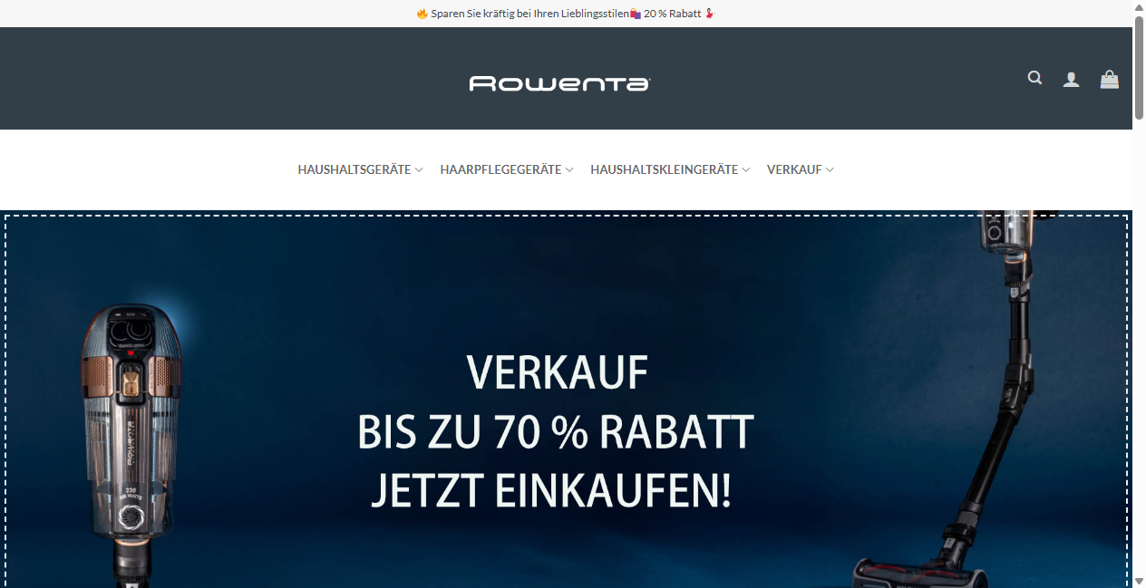 Bestätigte Warnung zu rowentaelektro.com (2026)