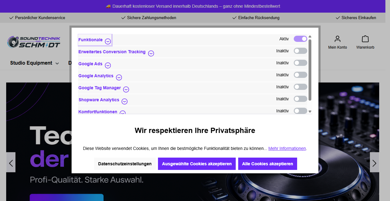 Bestätigte Warnung zu soundtechnik-schmidt.de (2026)