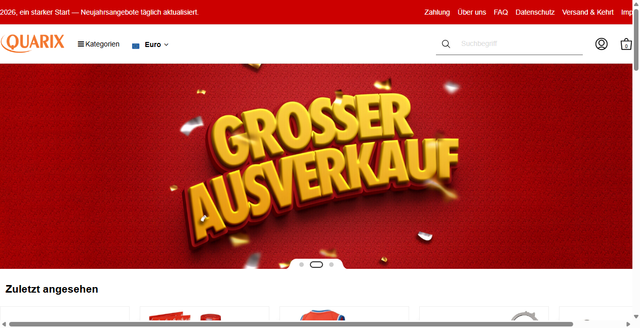 Bestätigte Warnung zu store.quarryby.com (2026)